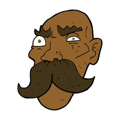 cartoon angry old man