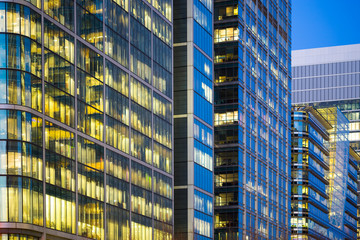 Obraz premium Office building background in Canary Wharf, London