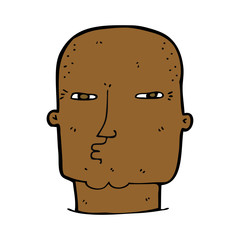 cartoon bald tough guy
