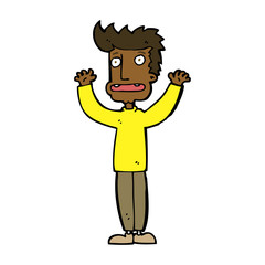 cartoon stressed man