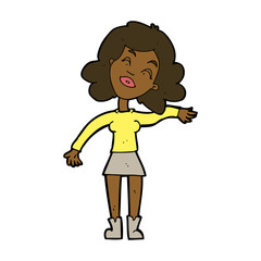 cartoon woman only joking