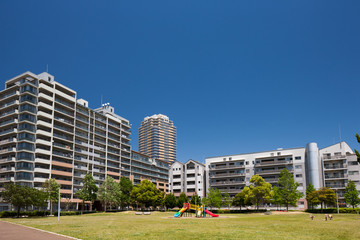 幕張の高層マンション街