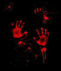 Fototapeta premium Bloody Handprints