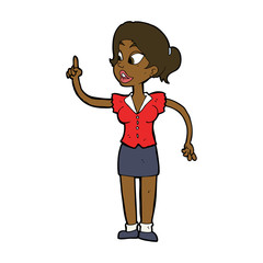 cartoon woman with great idea