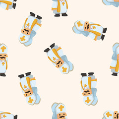 pastor and nun , cartoon sticker icon