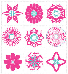 Vector - Flower icon.Strange flower design. Vector illustration.Can be used for web design, workflow layout, diagram, number options, education process, info graphics and timeline.