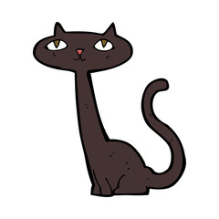 cartoon black cat