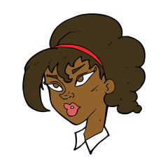 cartoon pretty woman