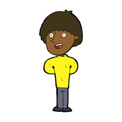 Obraz premium cartoon happy man