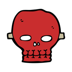 cartoon spooky skull mask