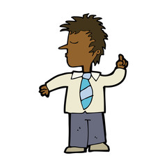 Obraz premium cartoon man making his point