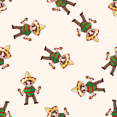 Mexican , cartoon sticker icon