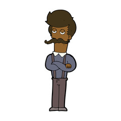 cartoon man with mustache