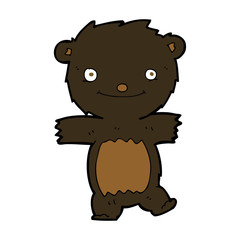 cartoon black bear cub