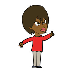 cartoon woman arguing