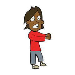 cartoon shocked man
