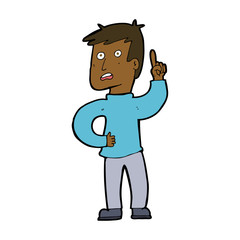 cartoon boy with idea