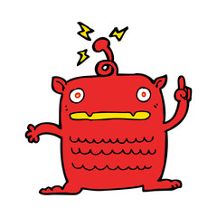 cartoon weird little alien