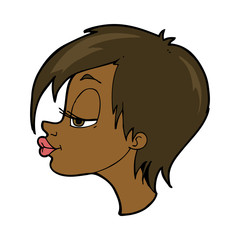 cartoon pretty woman