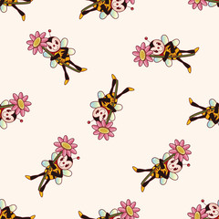 bee cartoon , cartoon sticker icon