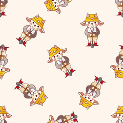 animal worker cartoon , cartoon sticker icon