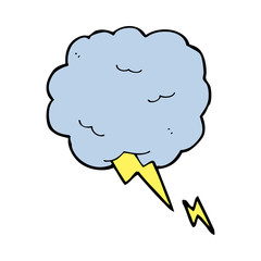 cartoon thundercloud symbol
