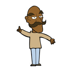 cartoon old man telling story