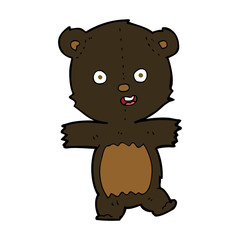 cartoon cute black bear cub