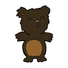 cartoon cute black bear cub