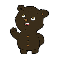 cartoon cute black bear cub