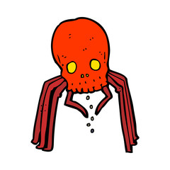 cartoon spooky skull spider
