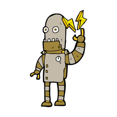 cartoon old robot