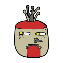 cartoon robot head