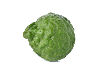 fresh bergamot or Leech Lime on white background