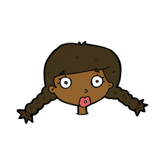 cartoon confused female face