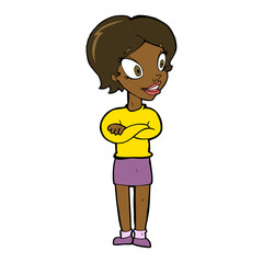 cartoon pretty woman