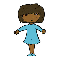 cartoon surprised woman