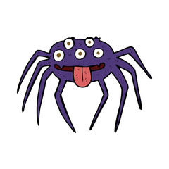 cartoon gross halloween spider