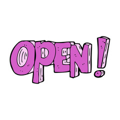 cartoon open symbol