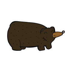 funny cartoon black bear