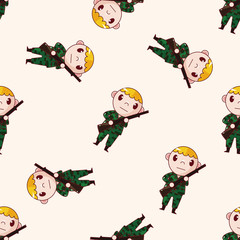 people theme soldier , cartoon sticker icon