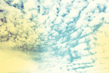 The sky with clouds as vintage background