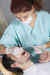 Dentist Woman Working