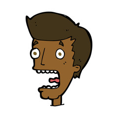 cartoon terrified man