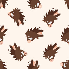 animal wild pig cartoon , cartoon sticker icon