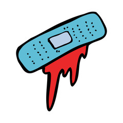 cartoon bloody plaster