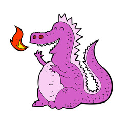 cartoon fire breathing dragon