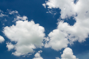 Deep blue sky and clouds