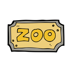 cartoon zoo sign