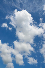 Deep blue sky and clouds